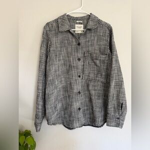Abercrombie & Fitch Houndstooth Oversized Button Up Shirt